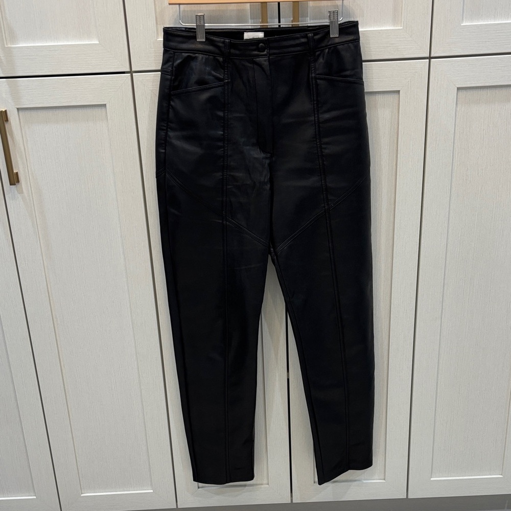 Wilfred leather Black Straight Leg Pants